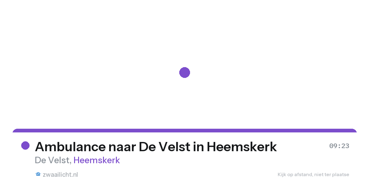 Ambulance naar De Velst in Heemskerk — 24 aug 2026