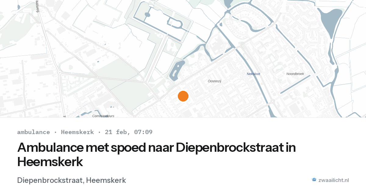 Ambulance met spoed naar Diepenbrockstraat in Heemskerk — 21 feb 2026