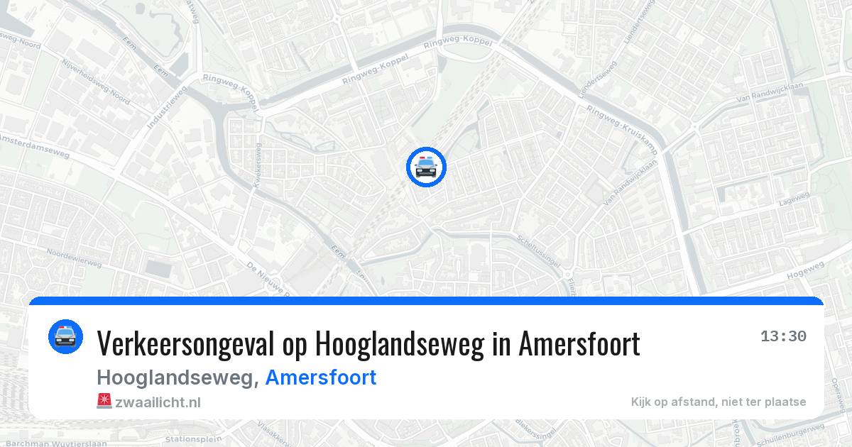 Verkeersongeval op Hooglandseweg in Amersfoort — 2 mei 2026