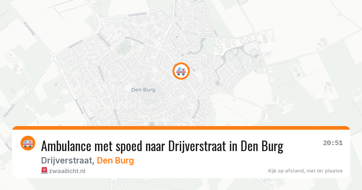 Ambulance met spoed naar Drijverstraat in Den Burg — 12 mrt 2026