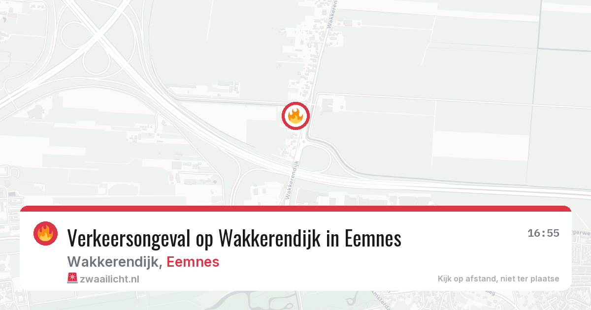Verkeersongeval op Wakkerendijk in Eemnes — 6 jun 2026