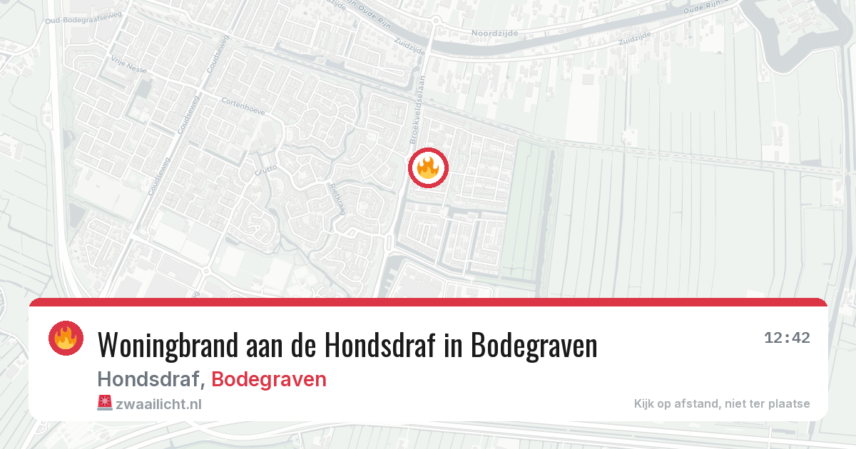 Woningbrand aan de Hondsdraf in Bodegraven — 14 jun 2026