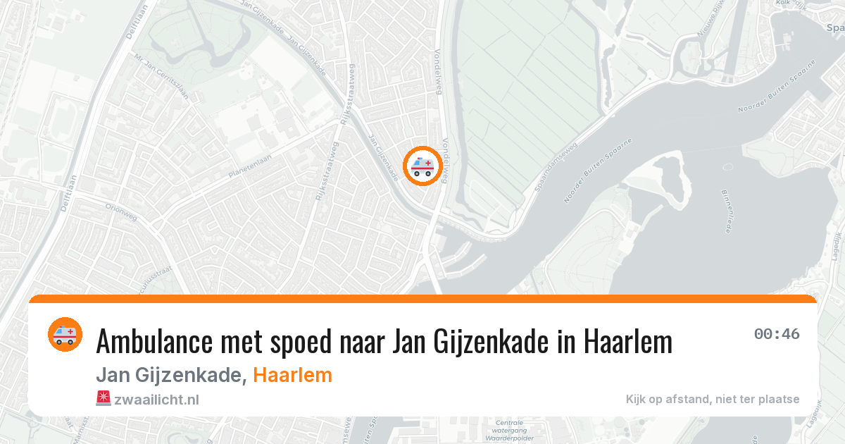 Ambulance met spoed naar Jan Gijzenkade in Haarlem — 20 jan 2026