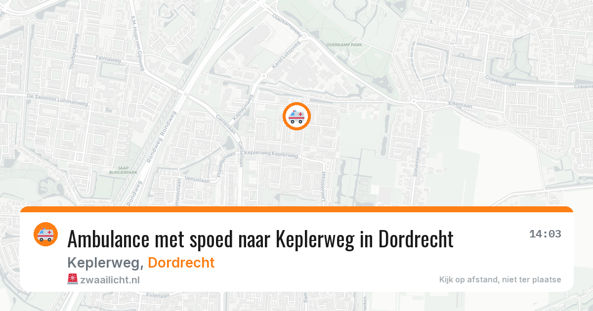 Ambulance met spoed naar Keplerweg in Dordrecht — 25 jan 2026
