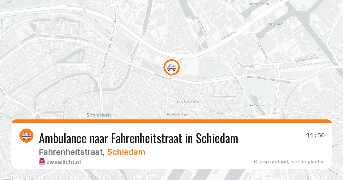 Ambulance naar Fahrenheitstraat in Schiedam — 7 aug 2026
