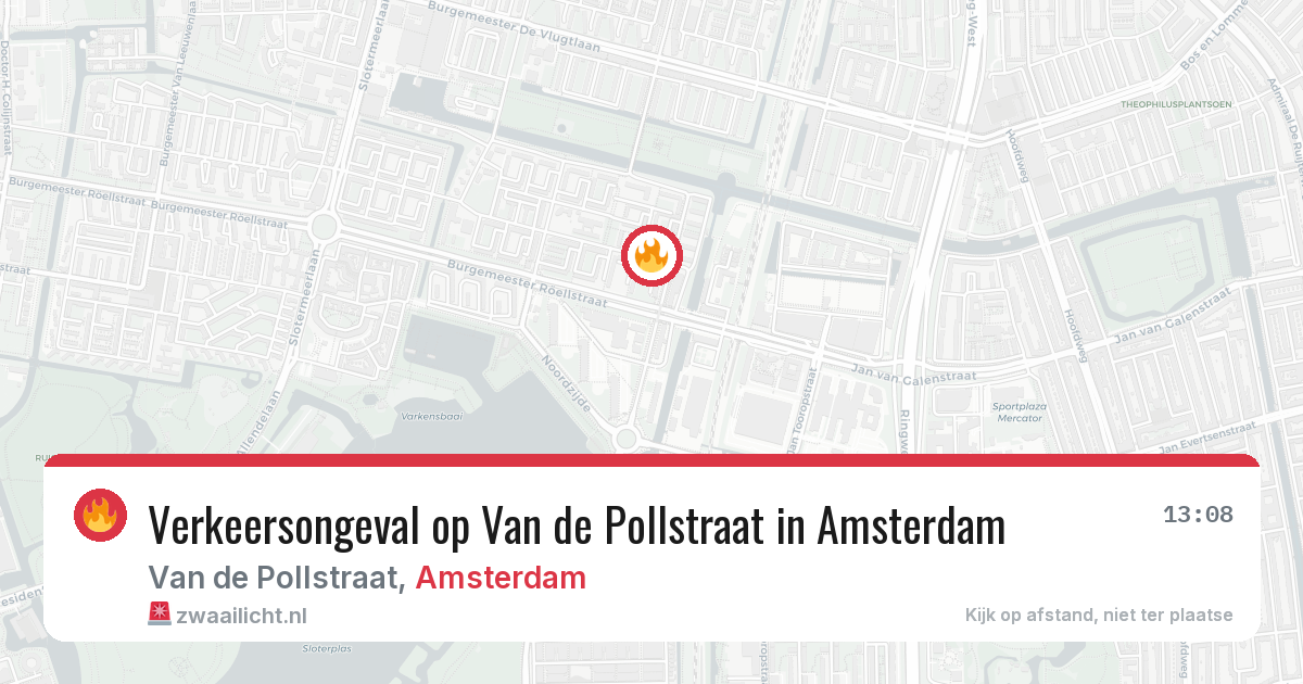 Verkeersongeval op Van de Pollstraat in Amsterdam — 17 mrt 2026