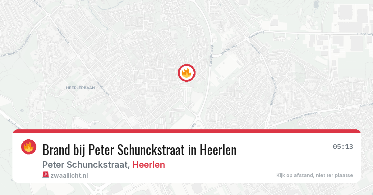 Brand bij Peter Schunckstraat in Heerlen — 31 jul 2026