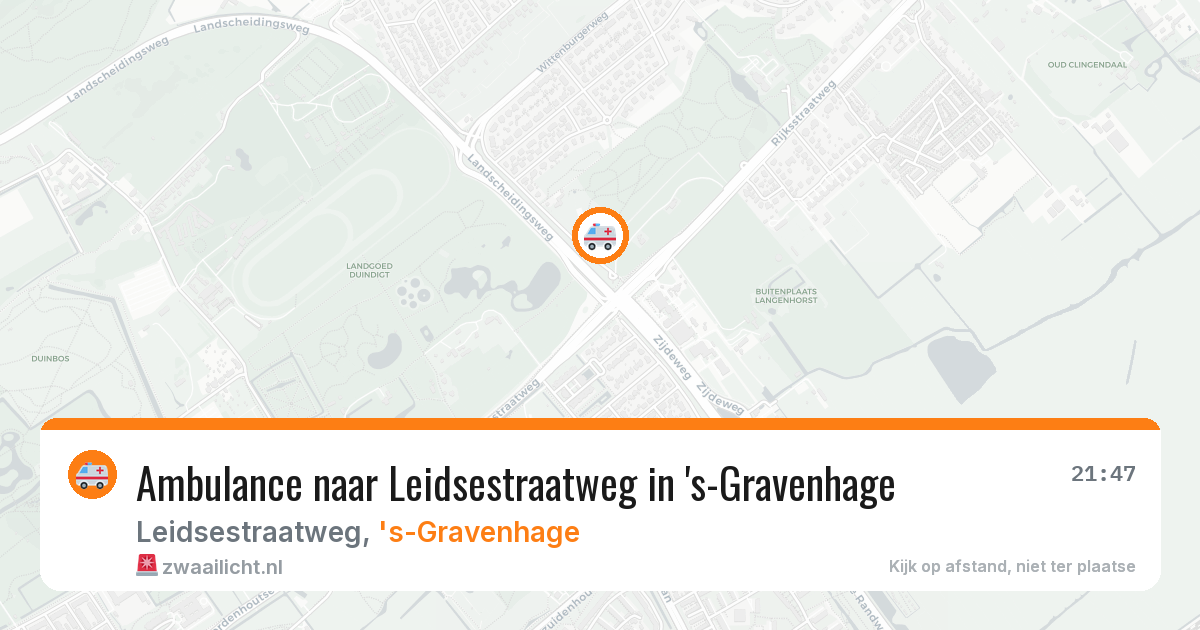 Ambulance naar Leidsestraatweg in 's-Gravenhage — 19 jun 2026