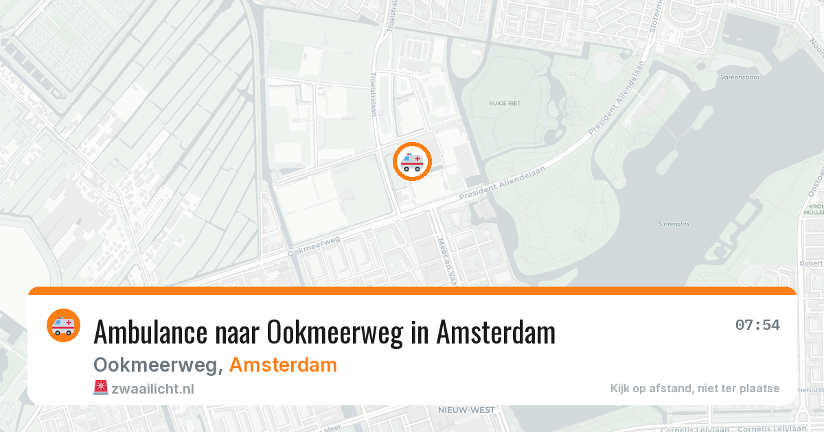 Ambulance naar Ookmeerweg in Amsterdam — 13 mei 2026