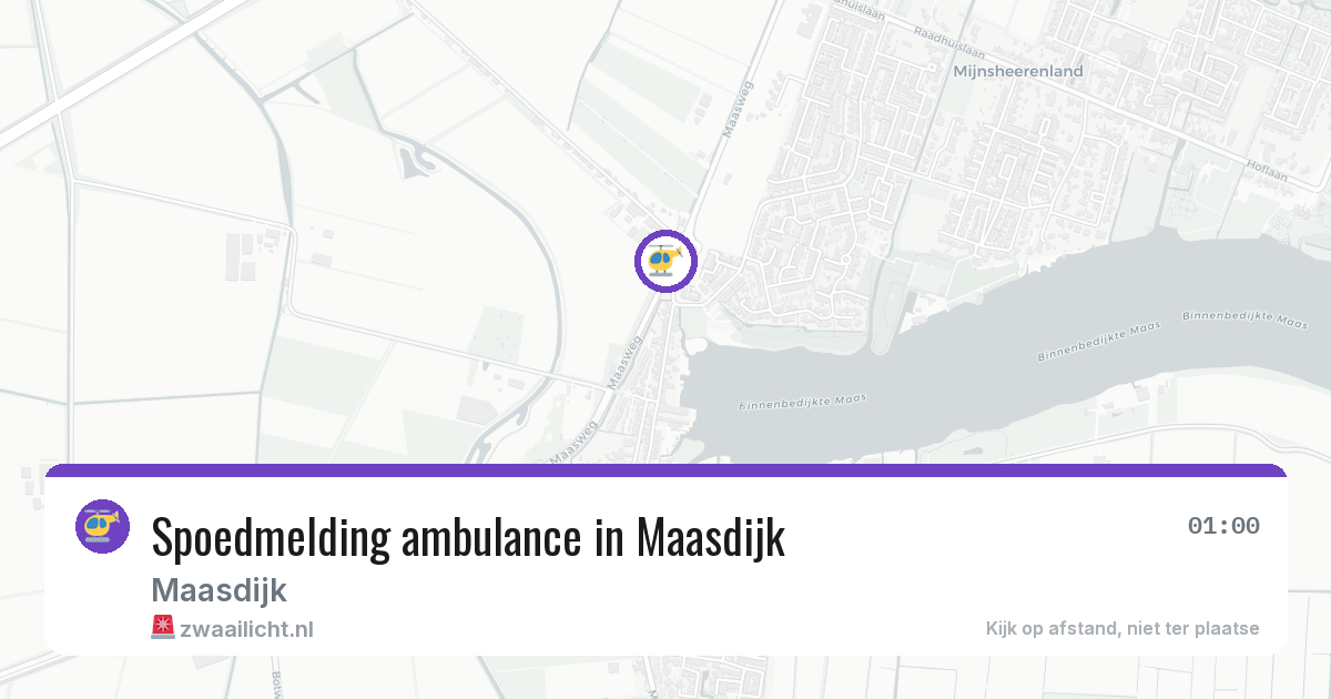 Spoedmelding ambulance in Maasdijk — 8 mei 2026
