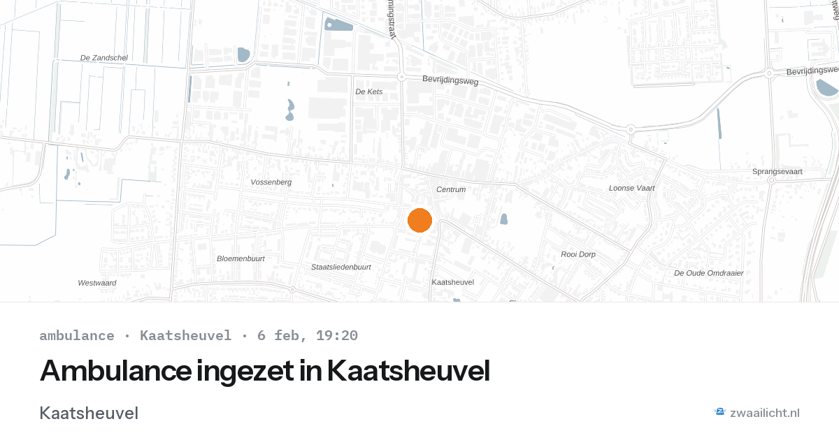 Ambulance ingezet in Kaatsheuvel — 6 feb 2026
