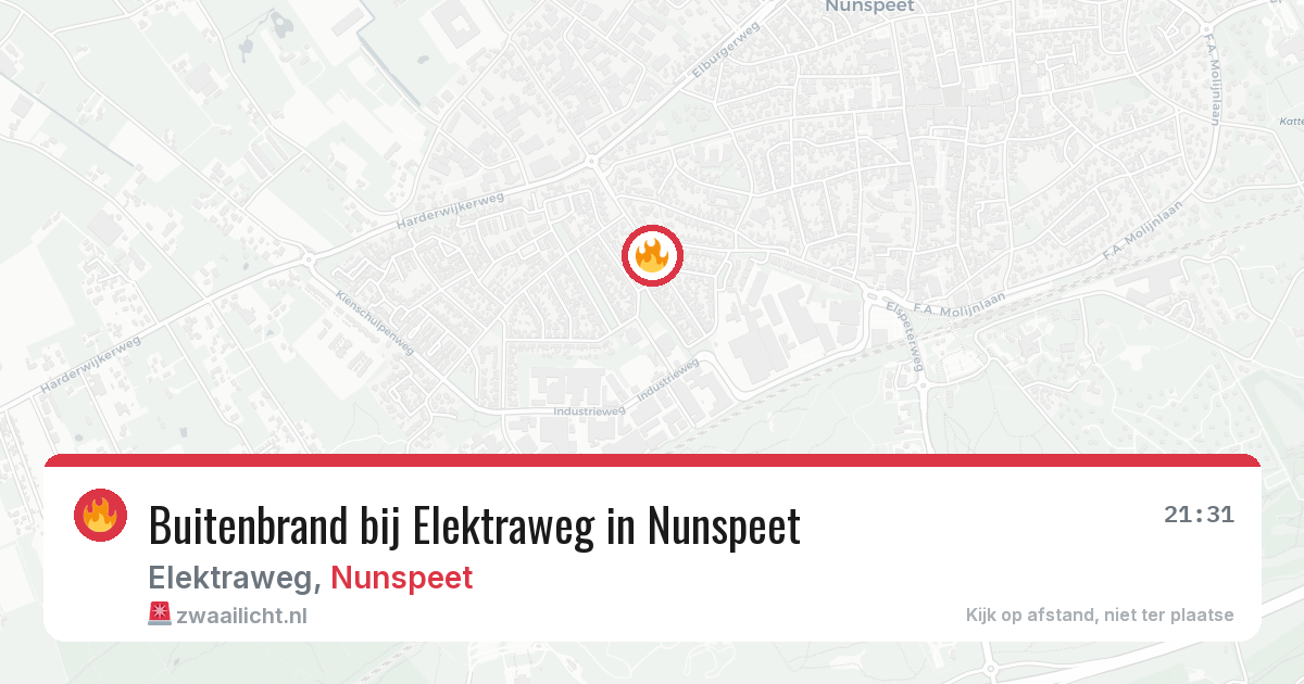 Buitenbrand bij Elektraweg in Nunspeet — 12 feb 2026
