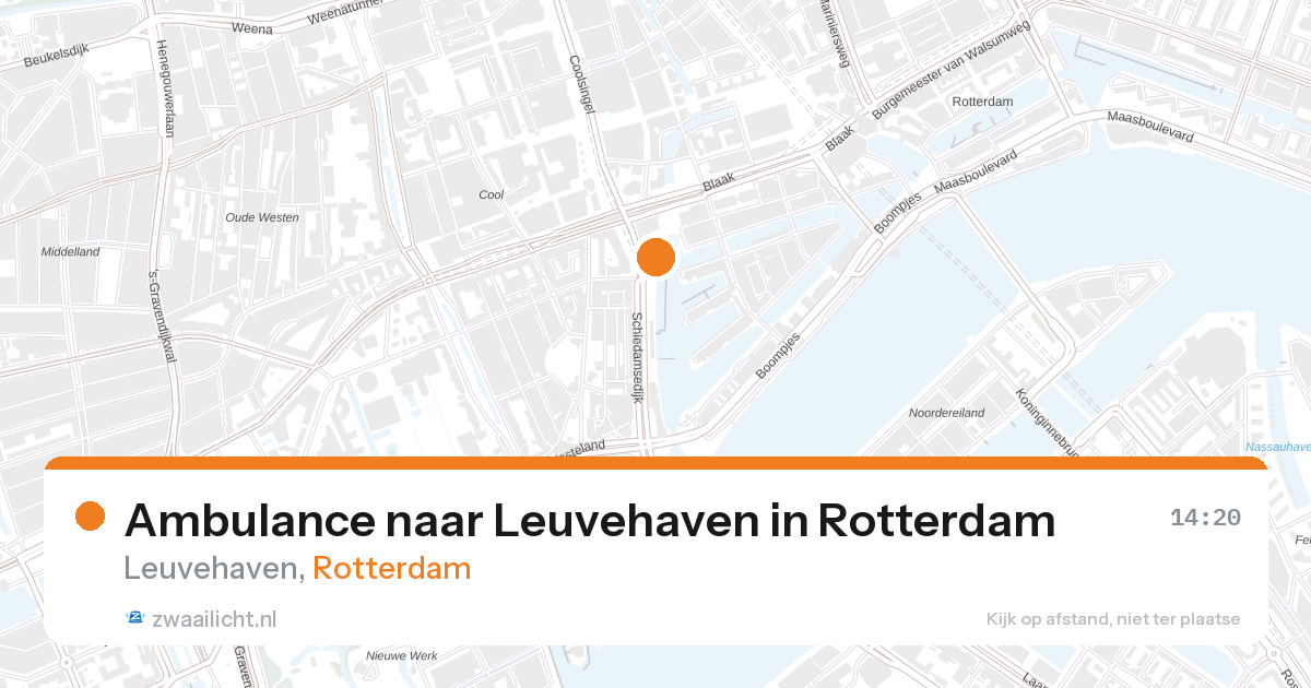 Ambulance naar Leuvehaven in Rotterdam — 28 aug 2026