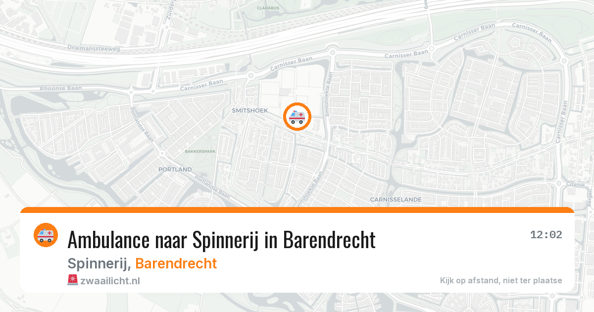 Ambulance naar Spinnerij in Barendrecht — 12 mei 2026
