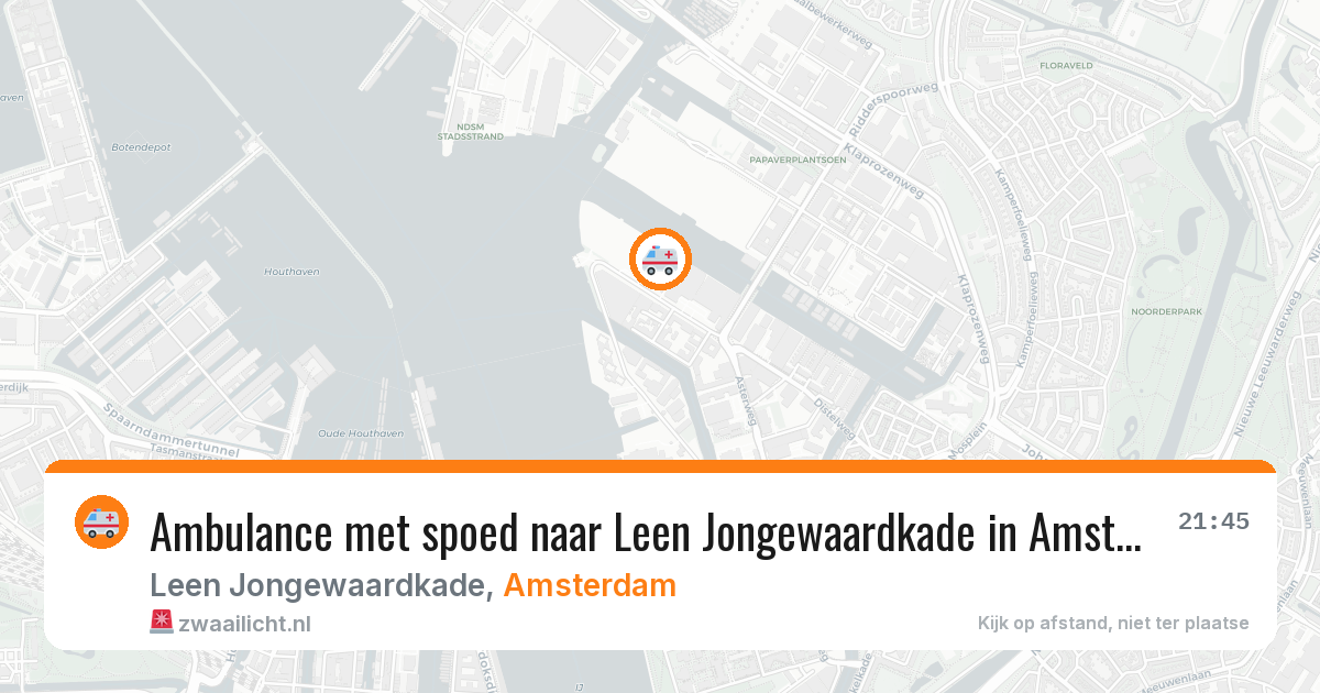 Ambulance met spoed naar Leen Jongewaardkade in Amsterdam — 4 apr 2026