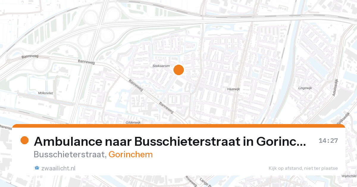 Ambulance naar Busschieterstraat in Gorinchem — 27 aug 2026
