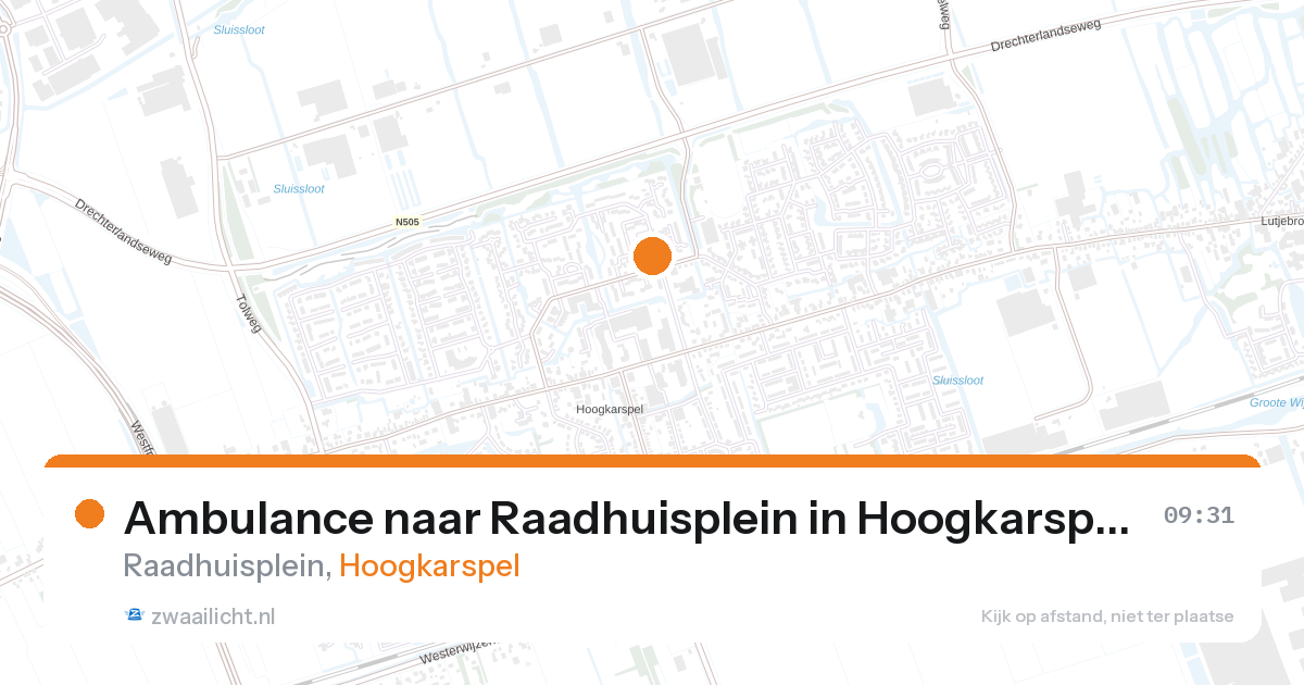 Ambulance naar Raadhuisplein in Hoogkarspel — 28 aug 2026