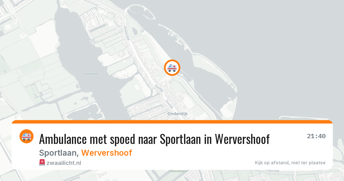 Ambulance met spoed naar Sportlaan in Wervershoof — 25 jul 2026