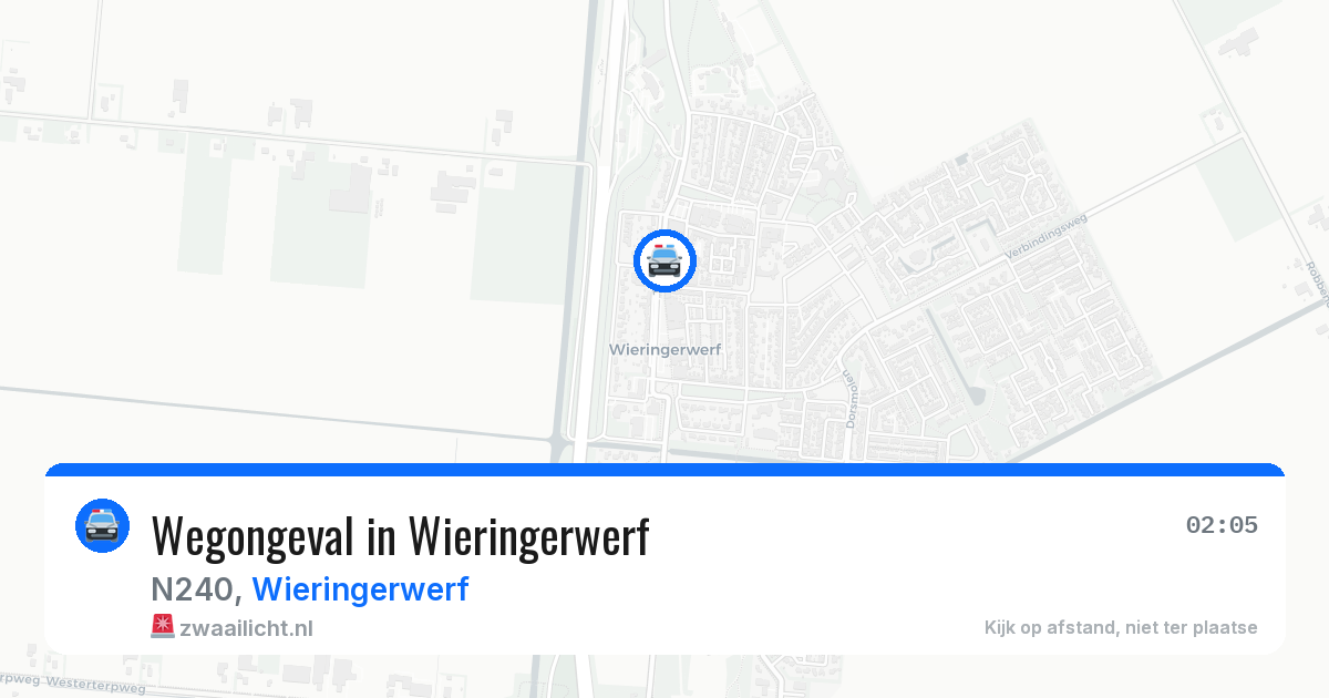 Wegongeval in Wieringerwerf — 15 mrt 2026
