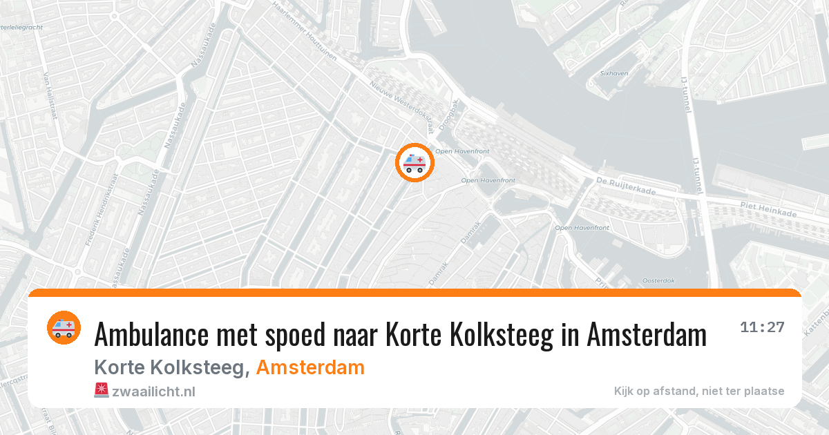 Ambulance met spoed naar Korte Kolksteeg in Amsterdam — 18 jul 2026