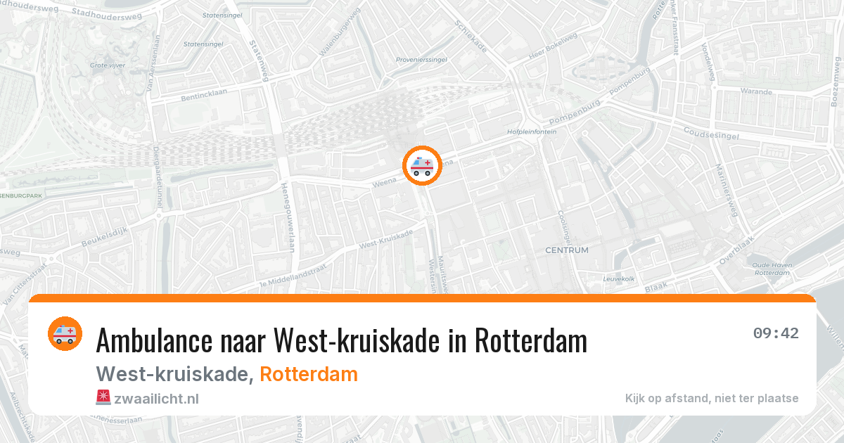 Ambulance naar West-kruiskade in Rotterdam — 23 jun 2026
