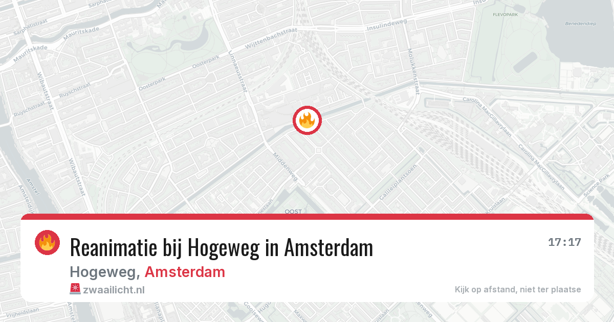 Reanimatie bij Hogeweg in Amsterdam — 6 mei 2026