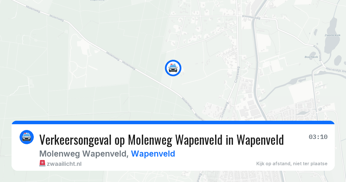 Verkeersongeval op Molenweg Wapenveld in Wapenveld — 20 jan 2026