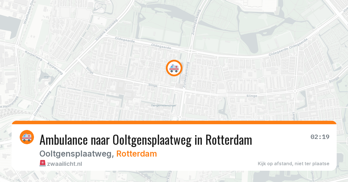 Ambulance naar Ooltgensplaatweg in Rotterdam — 19 mrt 2026