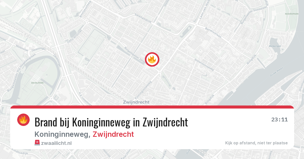Brand bij Koninginneweg in Zwijndrecht — 20 jun 2026