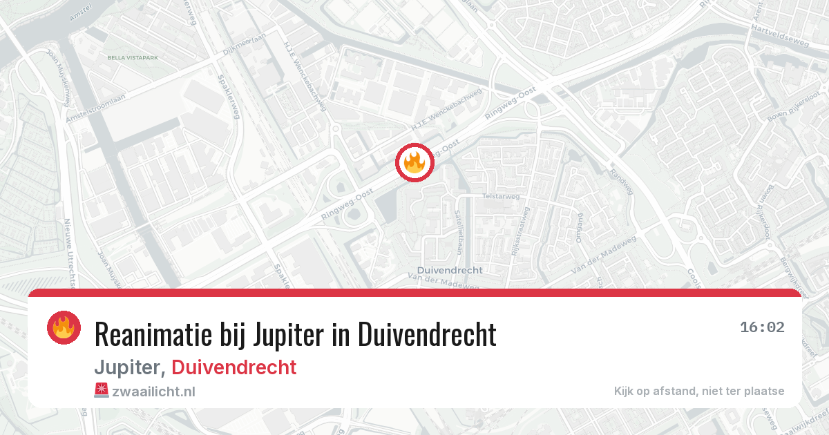 Reanimatie bij Jupiter in Duivendrecht — 28 jun 2026