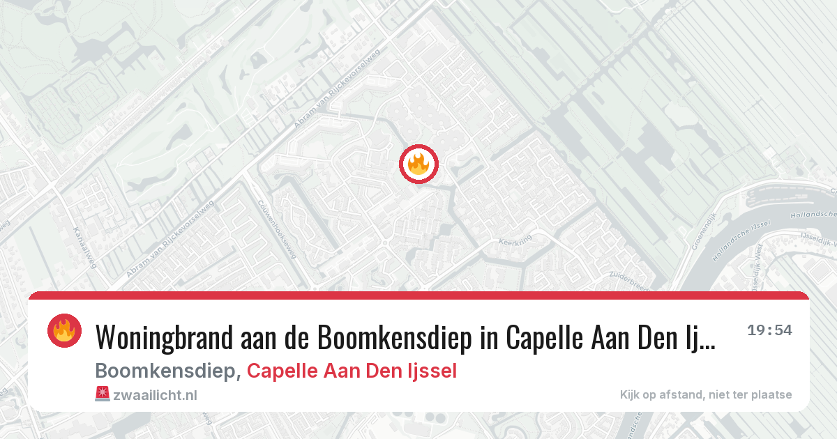 Woningbrand aan de Boomkensdiep in Capelle Aan Den Ijssel — 30 jul 2026