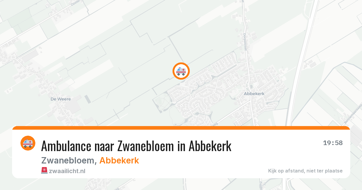 Ambulance naar Zwanebloem in Abbekerk — 16 mrt 2026