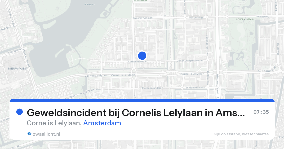 Geweldsincident bij Cornelis Lelylaan in Amsterdam — 25 aug 2026