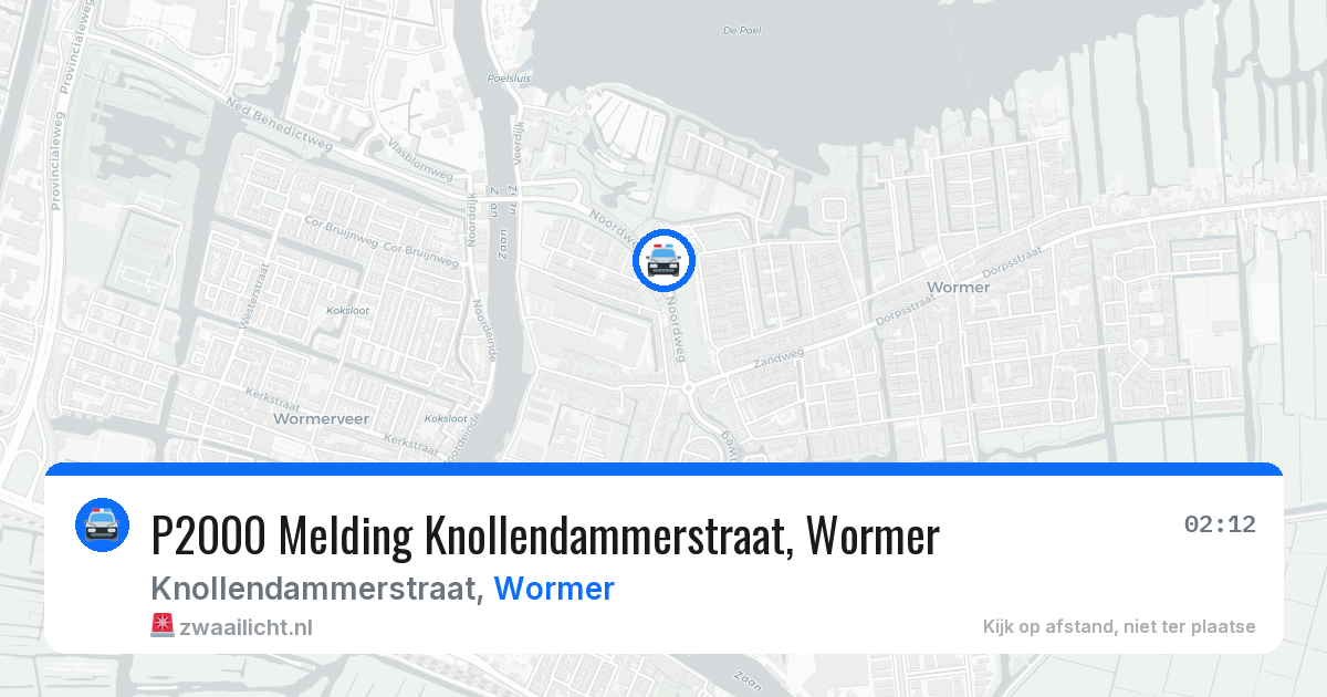 P2000 Melding Knollendammerstraat, Wormer — 16 jul 2026