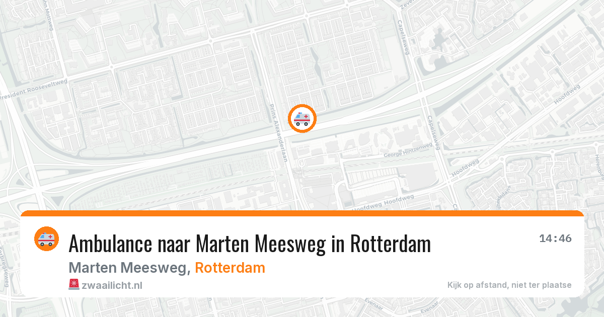 Ambulance naar Marten Meesweg in Rotterdam — 16 jul 2026