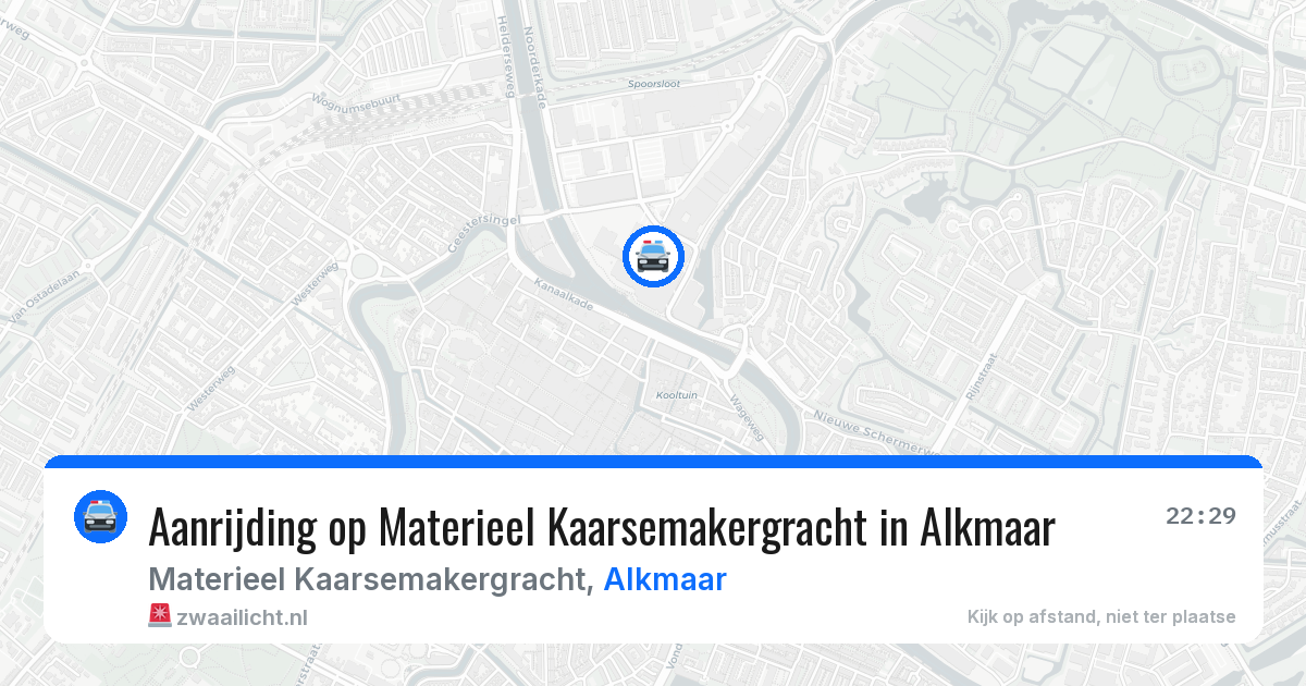 Aanrijding op Materieel Kaarsemakergracht in Alkmaar — 30 mei 2026