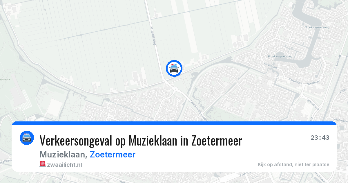 Verkeersongeval op Muzieklaan in Zoetermeer — 21 jan 2026