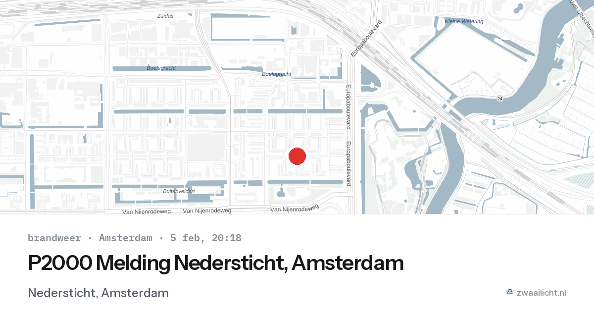 P2000 Melding Nedersticht, Amsterdam — 5 feb 2026