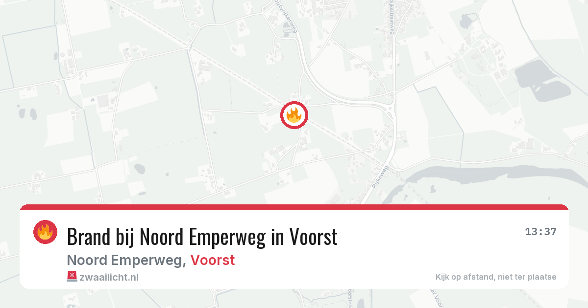 Brand bij Noord Emperweg in Voorst — 19 mei 2026