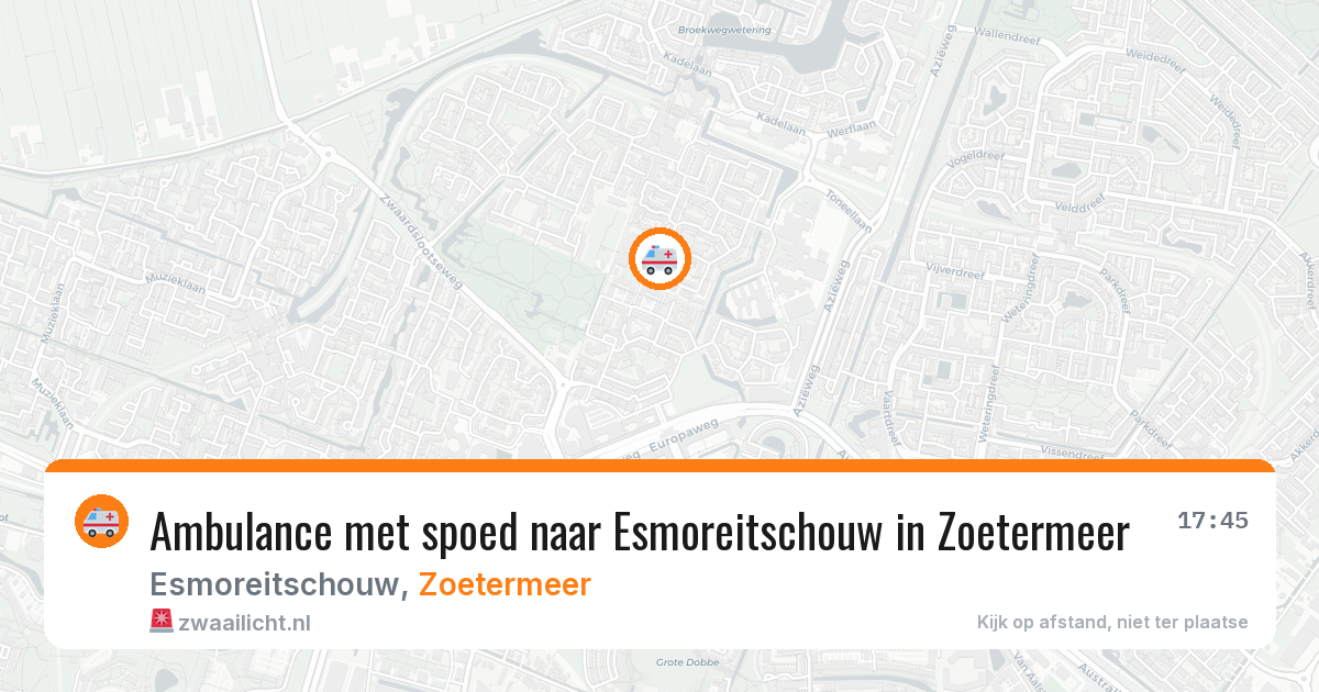 Ambulance met spoed naar Esmoreitschouw in Zoetermeer — 9 jul 2026