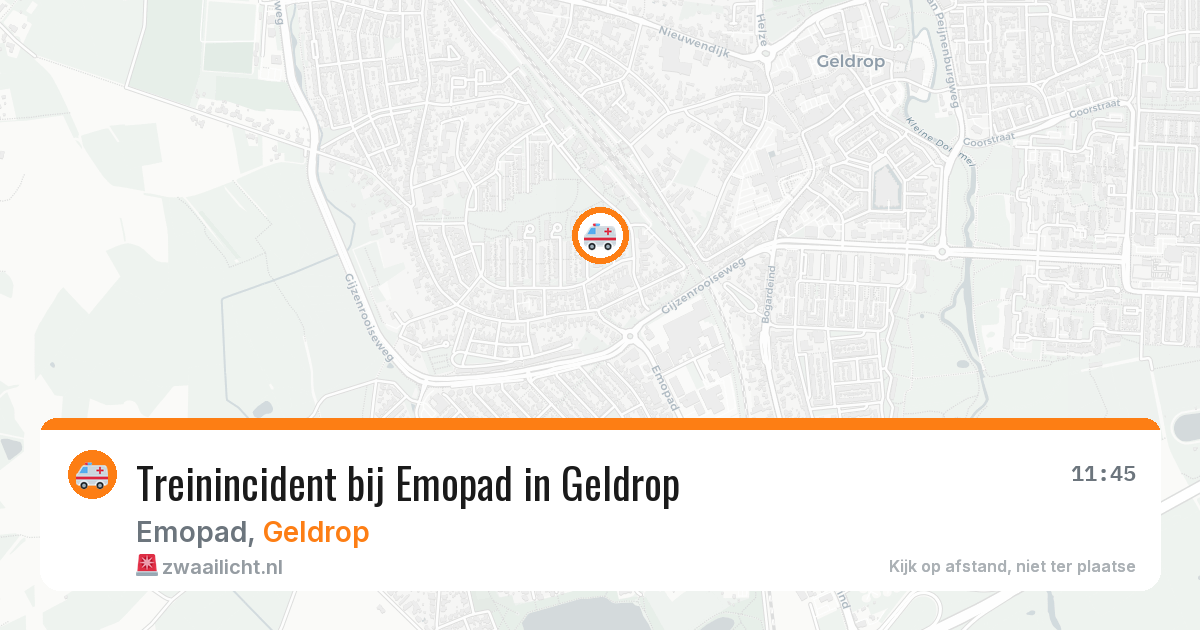 Treinincident bij Emopad in Geldrop — 21 mrt 2026