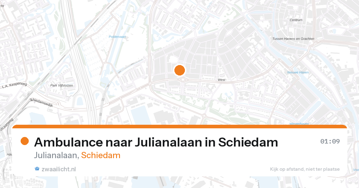 Ambulance naar Julianalaan in Schiedam — 27 aug 2026