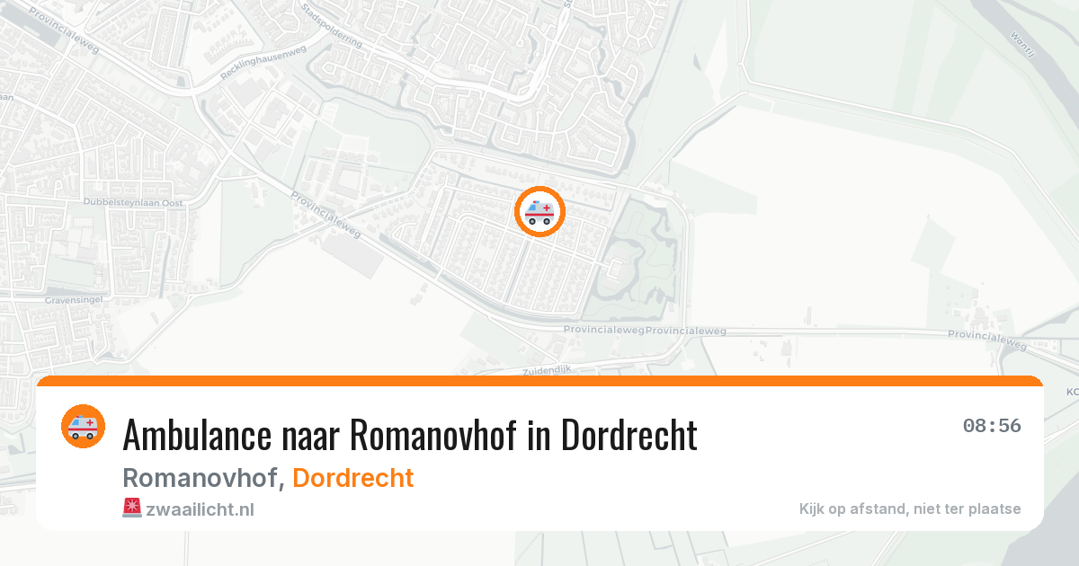 Ambulance naar Romanovhof in Dordrecht — 12 aug 2026