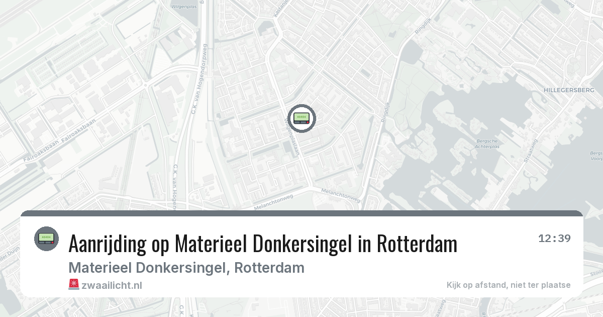 Aanrijding op Materieel Donkersingel in Rotterdam — 30 jan 2026