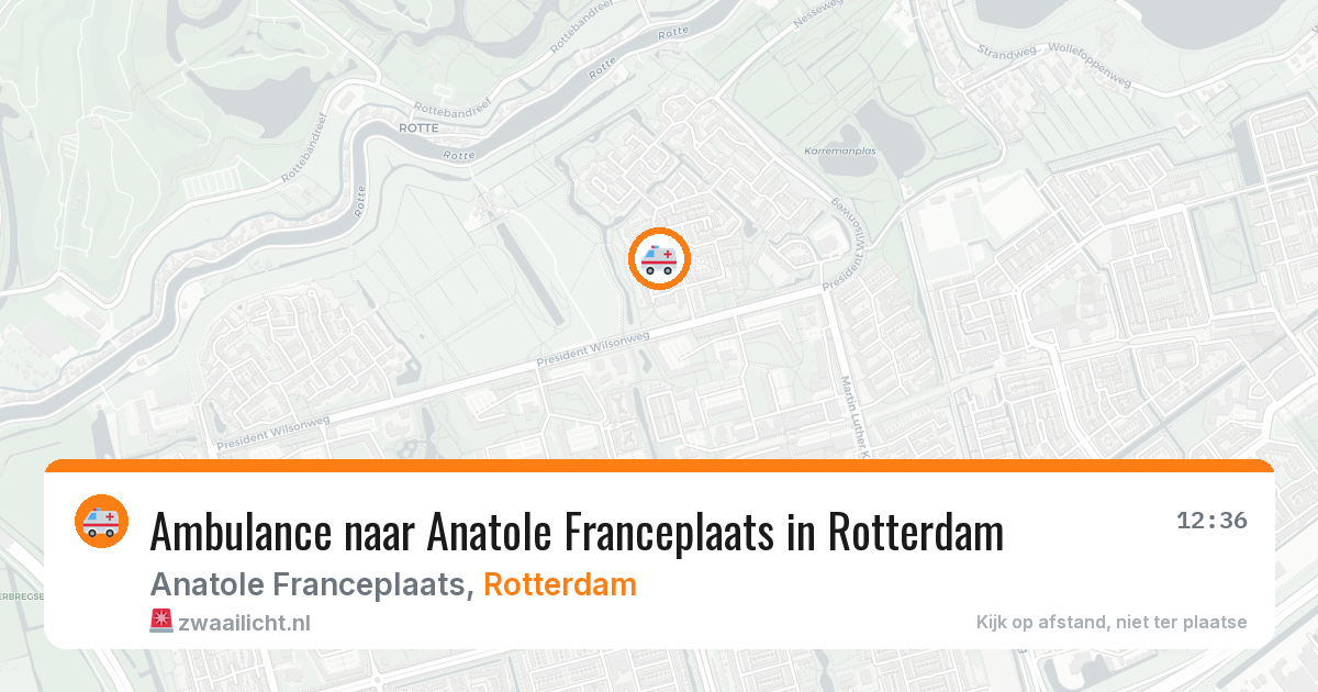 Ambulance naar Anatole Franceplaats in Rotterdam — 10 apr 2026