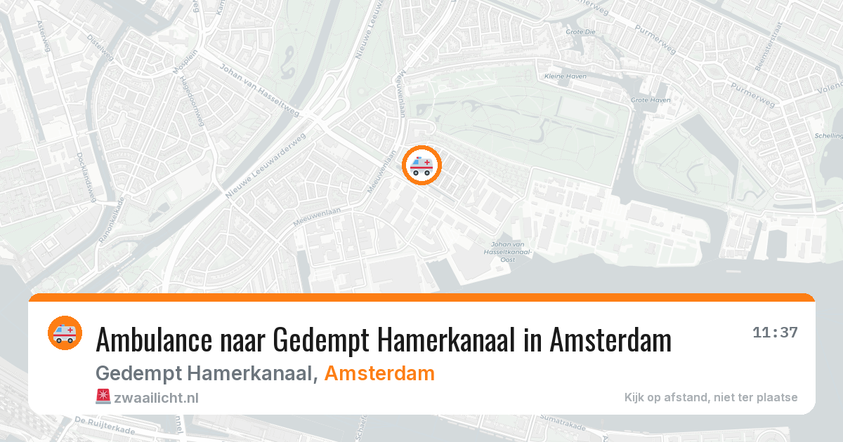 Ambulance naar Gedempt Hamerkanaal in Amsterdam — 2 aug 2026