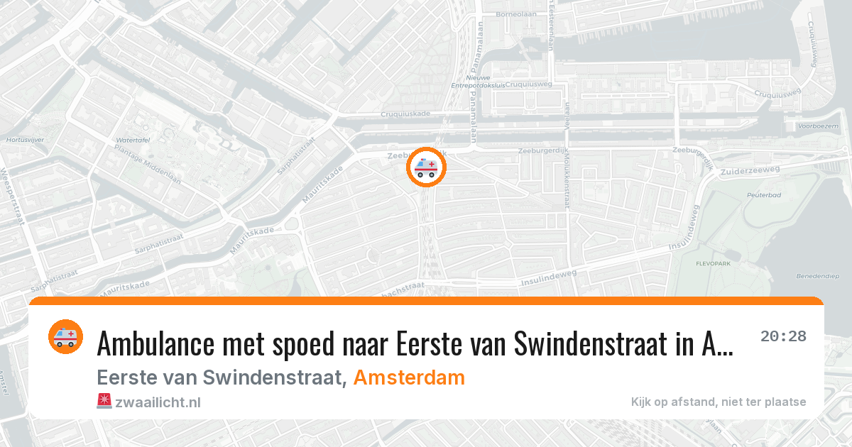 Ambulance met spoed naar Eerste van Swindenstraat in Amsterdam — 1 apr 2026