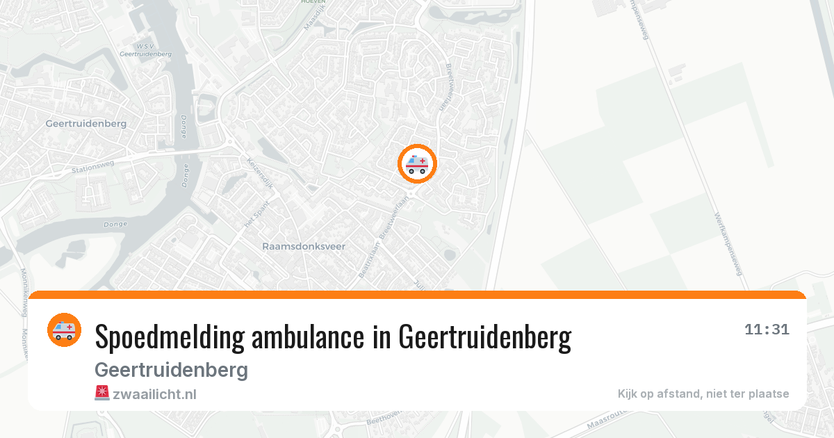 Spoedmelding ambulance in Geertruidenberg — 14 aug 2026