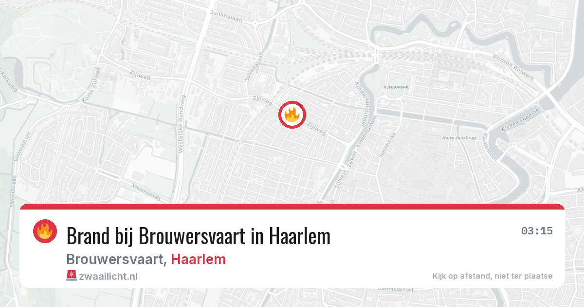 Brand bij Brouwersvaart in Haarlem — 7 jul 2026