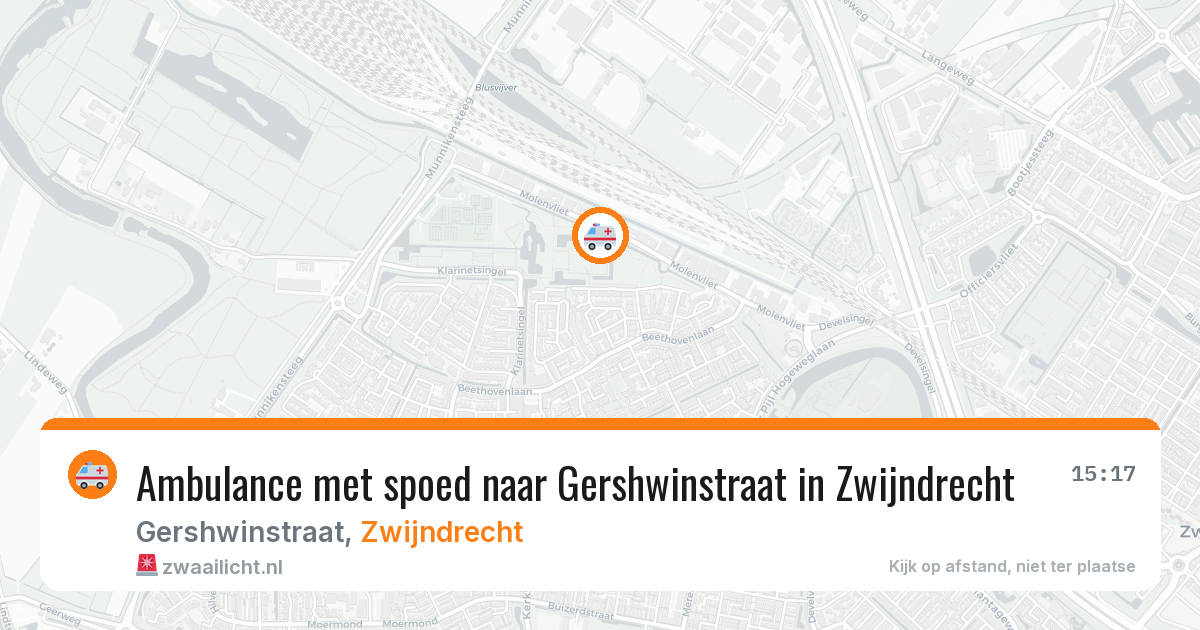 Ambulance met spoed naar Gershwinstraat in Zwijndrecht — 11 aug 2026